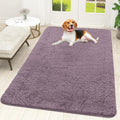 OLANLY Dog Door Mat - Absorbent Non-Slip Chenille Mat for Muddy Paws | Quick Dry, 70x46, Deep Plum