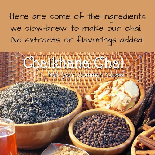 Chaikhana Chai - Original Vanilla Chai Concentrate - Makes (40) Drinks - Slow Brewed with Organic Black Tea, Real Vanilla Beans and Fresh Crushed Spices - 1/2 Gallon