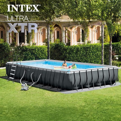Intex Ultra XTR 32' x 16' Rectangular Above Ground Pool Set - Steel Frame, 2800 GPH Pump & Ladder Included