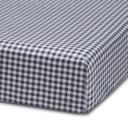 Delta Children 3-Piece Twin Sheet Set - Includes 1 Flat Sheet, 1 Fitted Sheet & 1 Pillowcase, Navy Gingham
