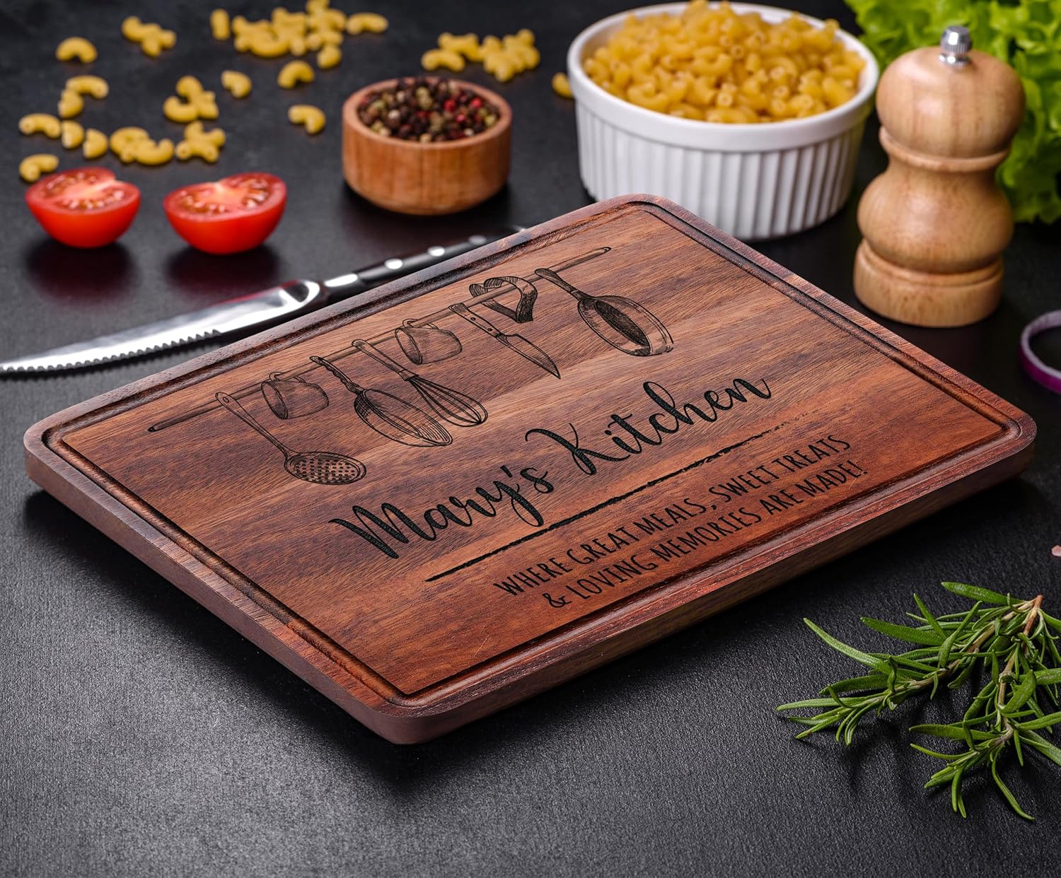 Regine Switzerland Personalized Engraved Cutting Board - Unique Custom Gift for Mom, Wife, or Grandma | Perfect for Mother's Day, Christmas, or Housewarming