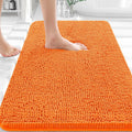 OLANLY Bathroom Rugs - Extra Soft Chenille Bath Mats | Quick-Dry, Machine Washable, 30x20, Orange