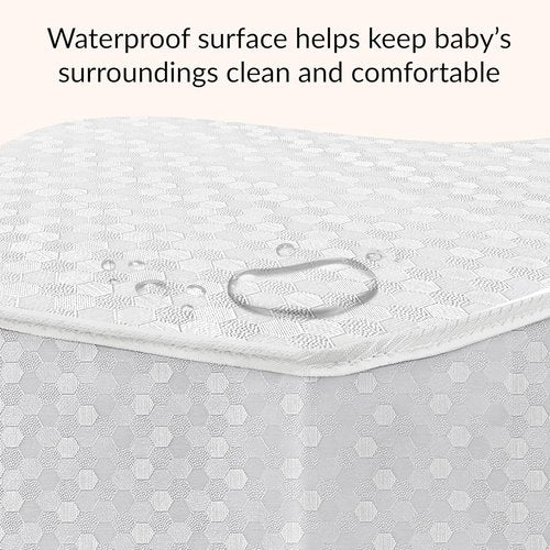 Dream On Me Honeycomb Baby Crib Mattress - Orthopedic Firm Fiber Core, Waterproof Cover, 5” Thickness