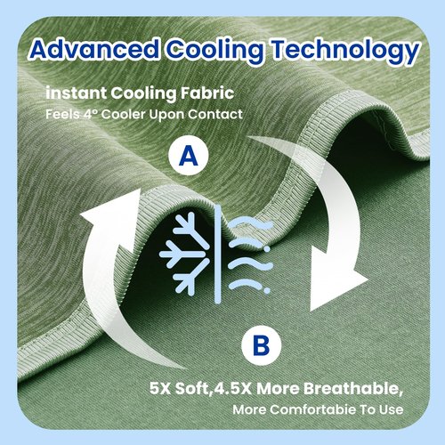 Topcee Cooling Blanket(90"x108"King Size) for Night Sweats Absorbs Heat to Keep Adults Cool on Warm Nights, Q-Max 0.5 Cooling Blankets for Hot Sleepers, Ultra-Cool Lightweight Blanket for Bed