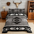 Manfei Tribal Ethnic Comforter Set Queen Size, Southwestern Native American Tribal Quilt Set with 2 Pillowcases, Abstract Geometric Bedding Set 3pcs for Kids Boys Lightweight Duvet Insert