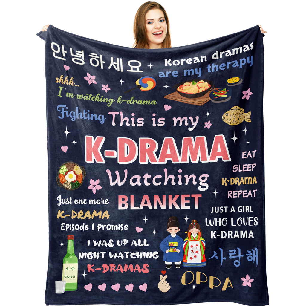 Ryubein Korean Drama Gifts, K-Drama, Kdrama Merch, Korean Drama Gifts for Women Teen Girls, K Drama Gifts for Women Men, Korean Gifts, K Pop Gifts, Birthday Christmas Kdrama Blanket 50"X60"