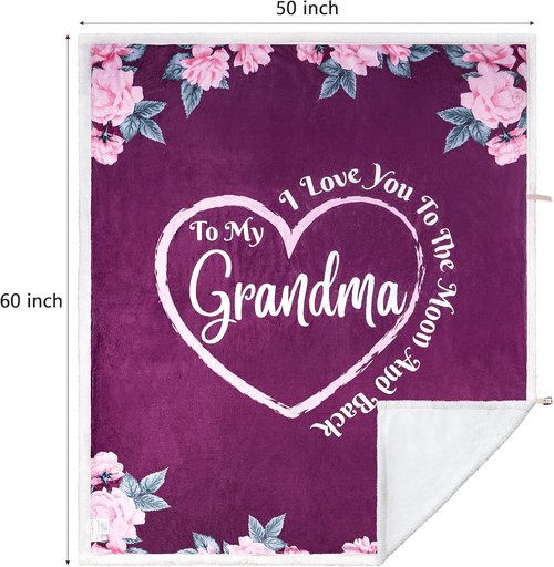 Grandma Blanket - Thoughtful Birthday & Christmas Gifts for Grandma | Cozy & Warm Design