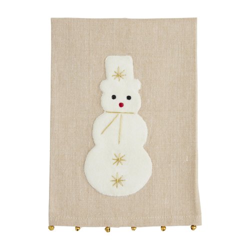 Mud Pie Snowman Felt Applique Towels
