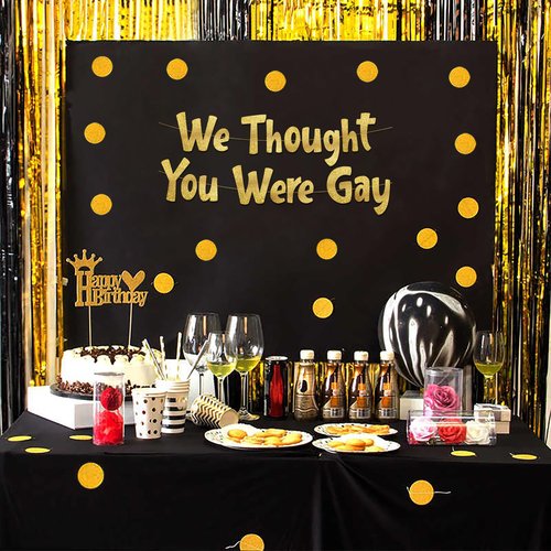 Funny Bachelor and Bachelorette Party Gold Glitter Banner - Bachelor Party Ideas, Supplies, Gifts, Decorations and Favors