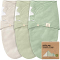 Willow 3-Pack Organic Swaddles - Soft & Snug Baby Sleep Sacks for Newborns 0-3 Months