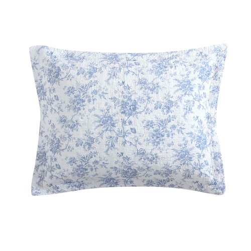 Laura Ashley Home - Daybed Set, Floral Bedding with Matching Shams & Pillow Cover, Home Decor for All Seasons (Walled Garden Blue, Daybed)