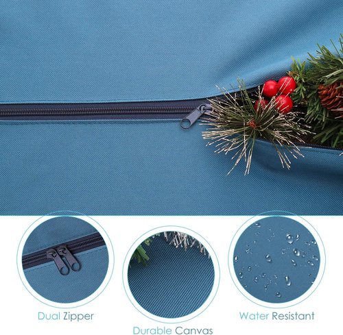 Hearth & Harbor 9 Ft Rolling Christmas Tree Storage Bag - Durable Design with Wheels & Dual Zipper