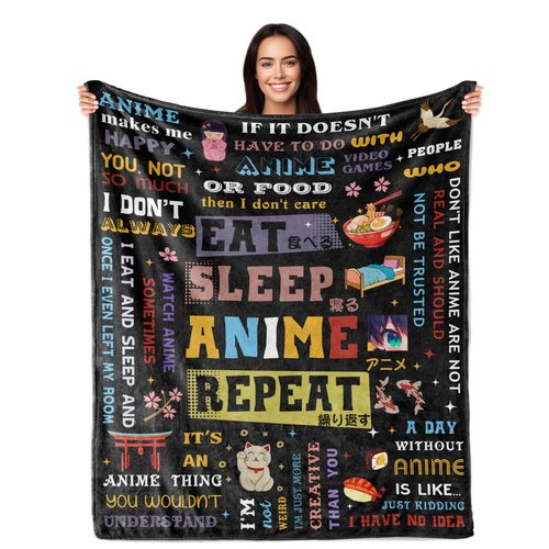 PAZISOL Anime Gifts for Men Women, Gifts for Animes Fans, Unique Anime Gift for Girls Boys, Cool Animes Lover Birthday Presents 60"X50" Throw Blanket