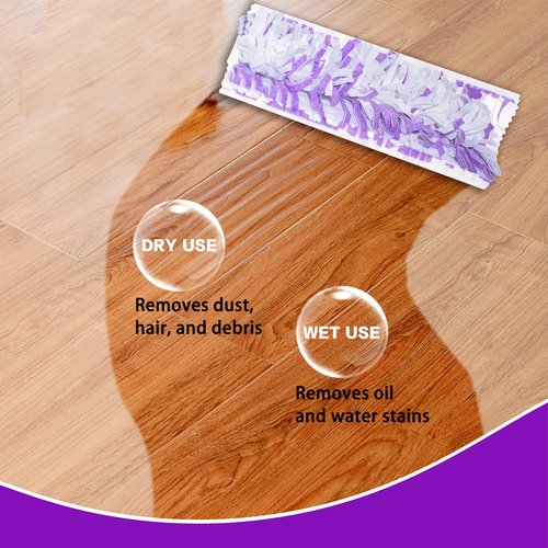 Disposable Mopping Pad Refills for Swiffer PowerMop Multi-Surface Mop and S.wiffer PowerMop Wood Mop, Spray Clean Pads Replacement (Purple -10)