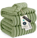 Bedsure GentleSoft Reseda Fleece Queen Blanket - Super Soft Cozy Throw for Couch, 90x90 Inches