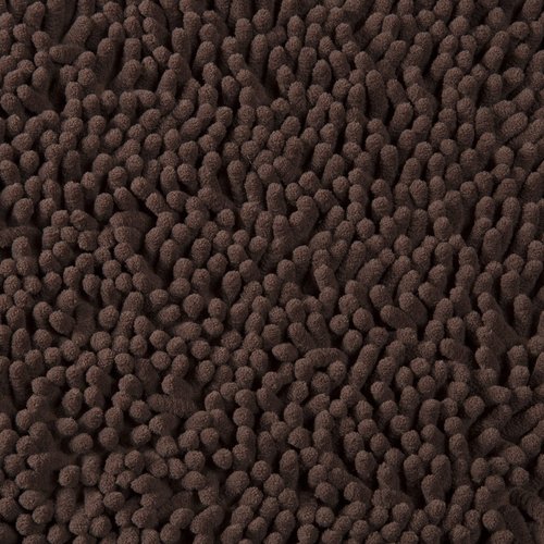 Bedford Home Memory Foam Shag Bath Mat (24x58),Chocolate