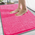 OLANLY Bathroom Rugs - Extra Soft Chenille Bath Mats | Quick Dry & Machine Washable, 34x21, Hot Pink