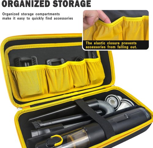 Fanttik Case for Slim V8/V10 Apex & Mate | Portable Hard Storage with Removable Divider & Mesh Pocket