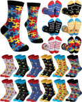 Skiennix Autism Awareness Socks - 12 Pairs Colorful Graphic Design for Men & Women | Perfect Gift Idea