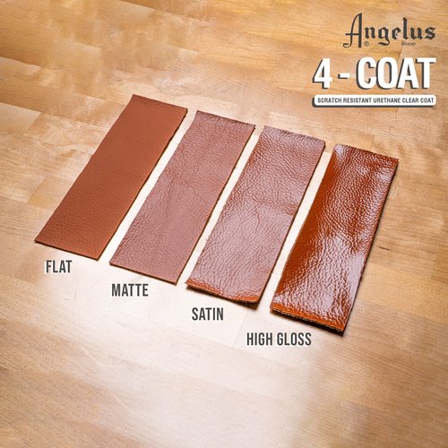 Angelus High Gloss 4-Coat Scratch-Resistant Leather Sealer – Durable, Flexible, Clear Coat Protection for Leather Shoes, Bags, Jackets & More - High Gloss Finish - 4 Fl Oz