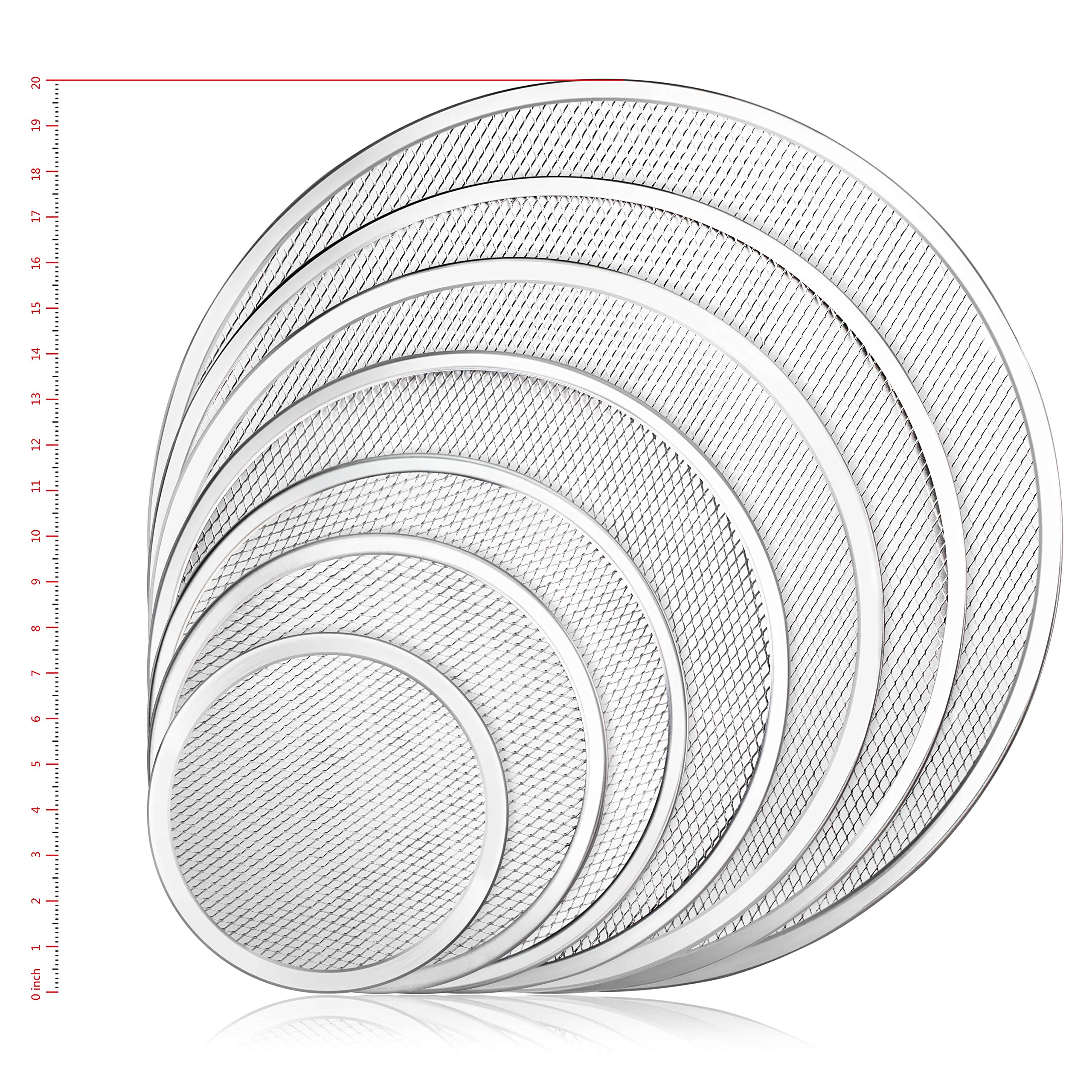New Star Foodservice Restaurant-Grade Seamless Aluminum Pizza Baking Screen, 16 Inch