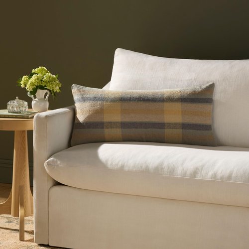 Loloi Chris Loves Julia Andi Collection PCJ0034 Yellow/Blue 12'' x 27'' Cover Only Pillow