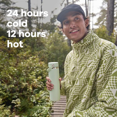 Hydro Flask Water Bottle - Insulated Stainless Steel - Wide Mouth Flex Lid, Non Spill, Leakproof and Refillable in 32 Oz