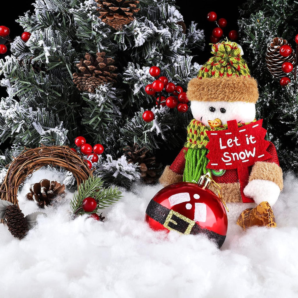 Ruisita Christmas Fake Snow Decor - Fluffy Cotton-Like Snow Blanket for Holiday Crafts | 2 Pack