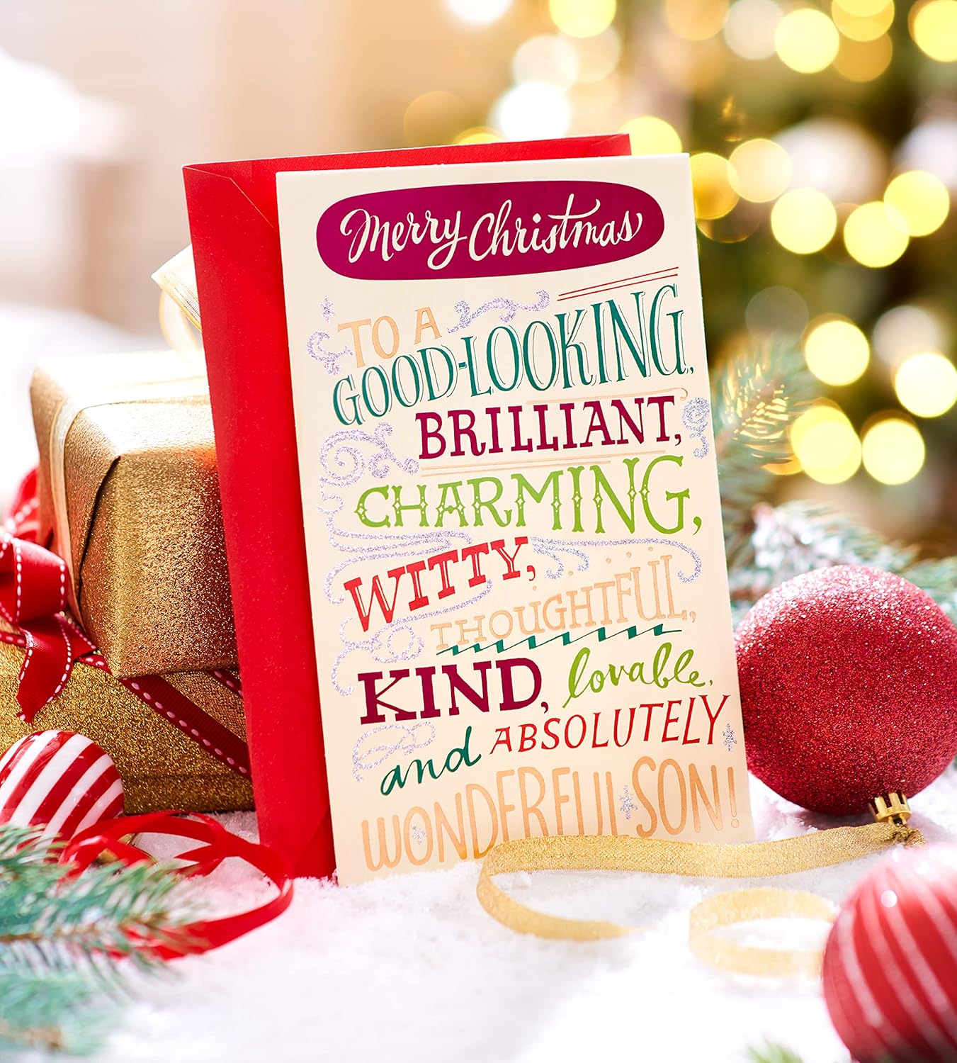 American Greetings Funny Christmas Card - Silly Holiday Greeting for Son | Perfect for Parents