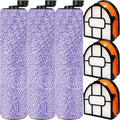 WDB1F2 Replacement Brushroll & Filte Bundle for Shark WD101 WD201 WD100 WD200 AW201 WD200C WD201C WD101C AW261 wd160 HydroVac XL 3-in-1 vacuum cleaner, compare parts WDB1, WDB2, WDFF1, WDFF2, WDB1F2