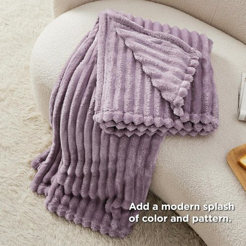 Bedsure GentleSoft Light Purple Throw Blanket - Cozy Soft Couch Blanket for Women | Perfect 50x60 Inches Gift for Mom