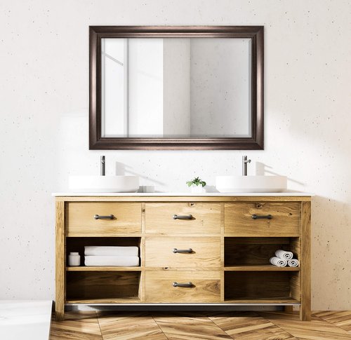 MCS Apex Wall Mirror, 29.5 x 41.5 Inch Overall Size, Bronze