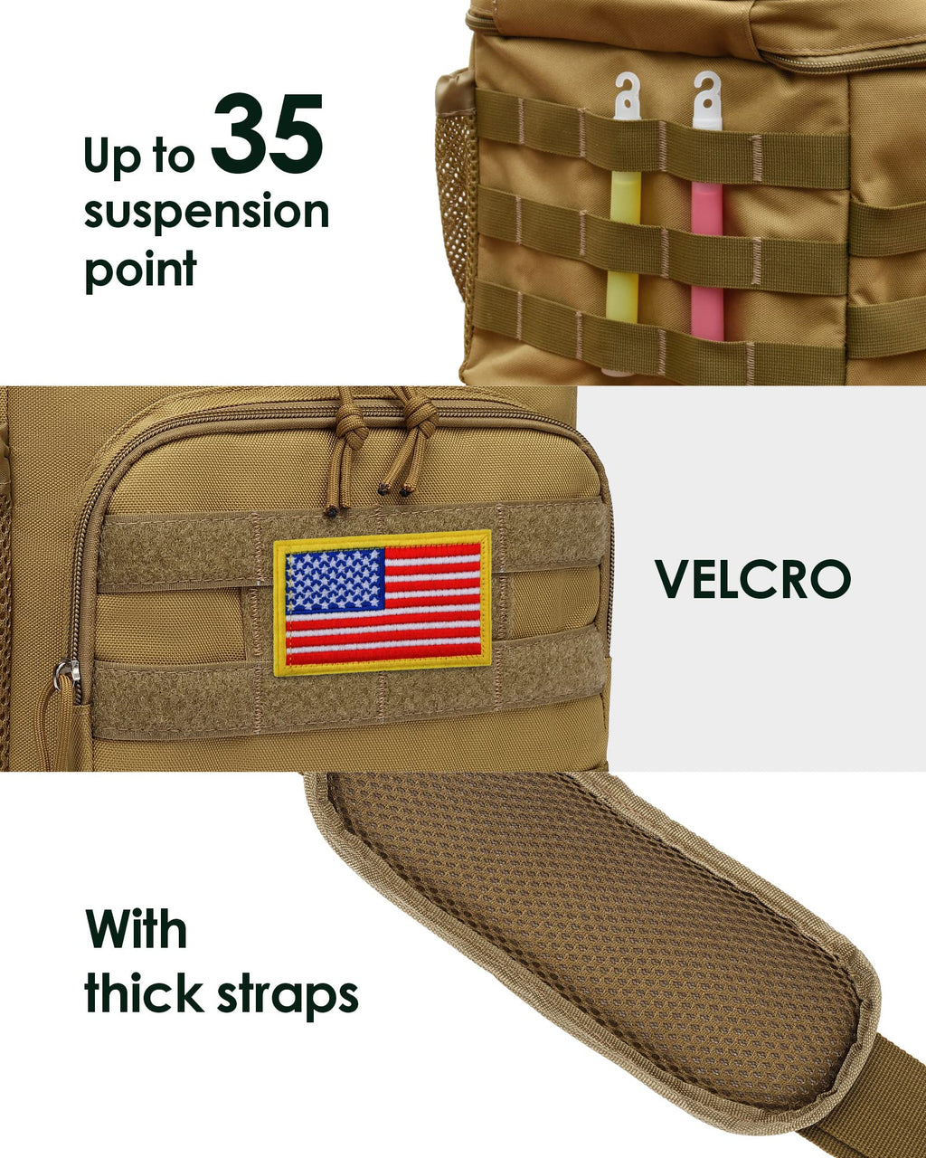 TACTICISM Lunch Box for Men - 12L/20L/25L Tactical Lunch Bag Adult - MOLLE Insulated Leakproof Lunch Pail with Detachable Water Bottle Pouch - Lunch Cooler for Work and Outdoors, Brown