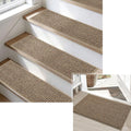 BEQHAUSE Indoor Door Mat & Stair Treads Set - Non-Slip, Stain-Resistant, Washable | 20"x32" Mat & 15 Pcs Taupe Treads