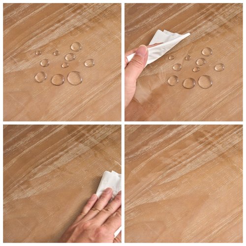Clear Vinyl Tablecloth Protector Transparent Lace Trim Table cloth – Waterproof, Stain-Resistant,Plastic Cover Decorative – Perfect for Weddings, Parties, and Home Decor (60 x 120 Inch Rectangular)