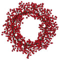 Nearly Natural 4193 22" Berry Artificial Wreath Red