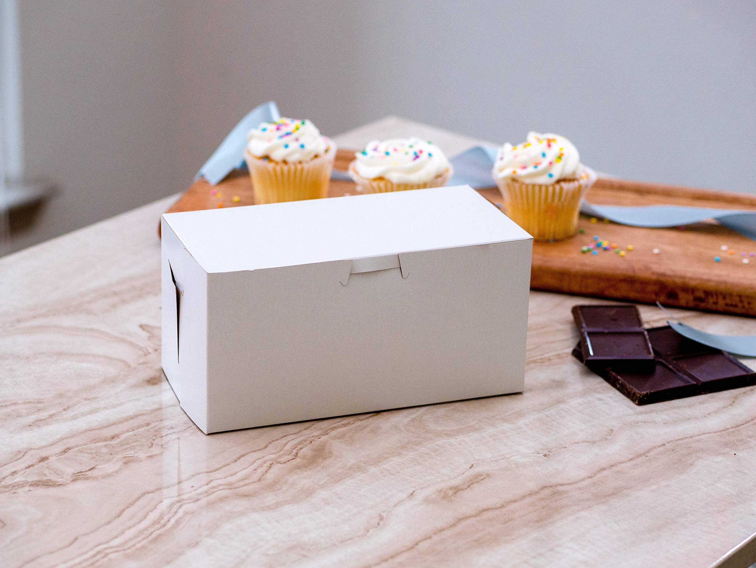 SCT White One-Piece Non-Window Bakery Boxes, 5.5 x 5.5 x 4, White, Paper, 250/Carton
