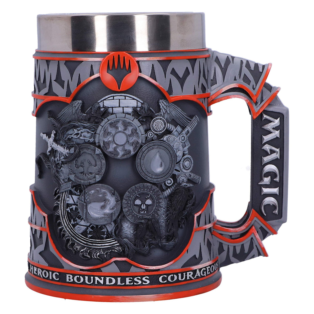 Nemesis Now Magic The Gathering Five Colour Wheel Tankard, Resin, Grey, 1 Count (Pack of 1)