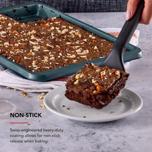KitchenAid Nonstick Baking Sheet - Swiss Engineered Aluminized Steel, Dishwasher Safe, 9x13 Inch, Agave