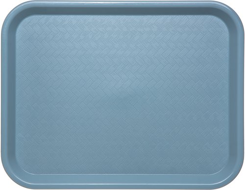Carlisle FoodService Products Cafe Cafeteria Tray, Meal Tray, Fast Food Tray with Patterned Surface for Cafeterias, Fast Food, and Dining Room, Plastic, 10 x 14 Inches, Slate Blue, (Pack of 24)
