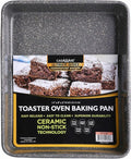 CasaWare 11x9 Toaster Oven Baking Pan - Ultimate Series Commercial Weight | Non-Stick Ceramic, Silver Granite