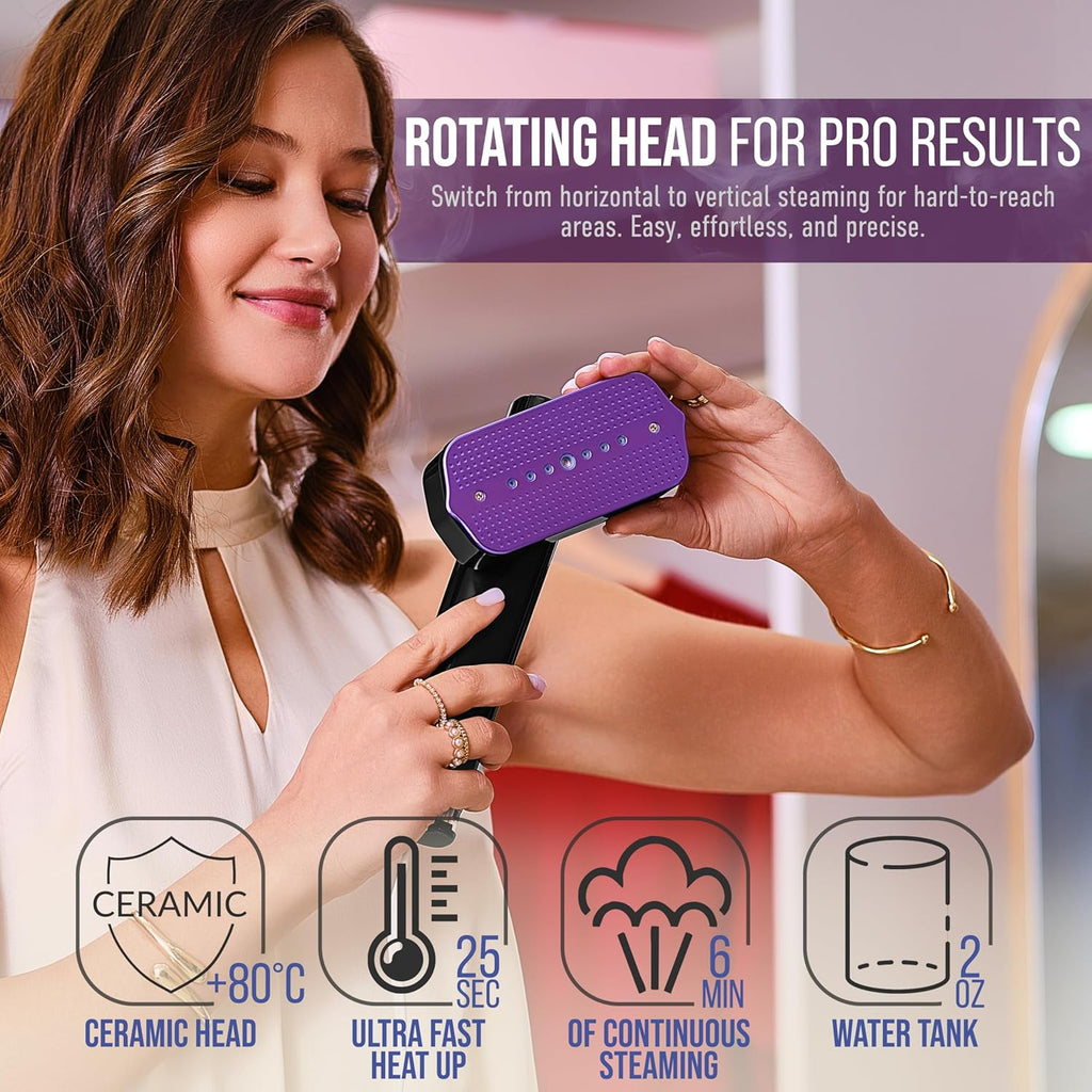 Travel Garment Steamer by [Brand Name] - 1200W Handheld Clothes Steamer with 4 Modes & 20s Fast Heating - Portable Wrinkle Remover for Home & Travel - Black