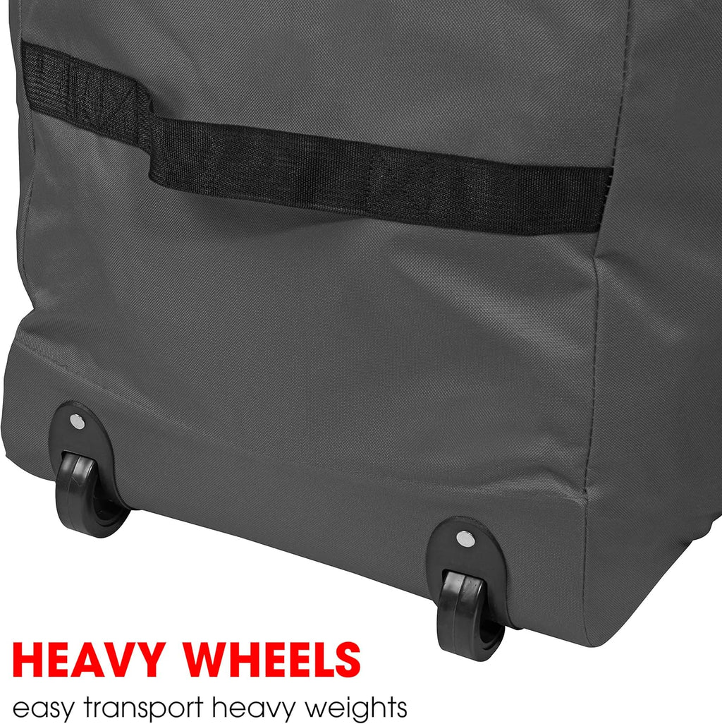 Primode Rolling Tree Storage Bag - Heavy Duty Container with Wheels | Fits Up to 7.5 Ft Disassembled Tree - Gray, 22" H x 16" W x 50" L