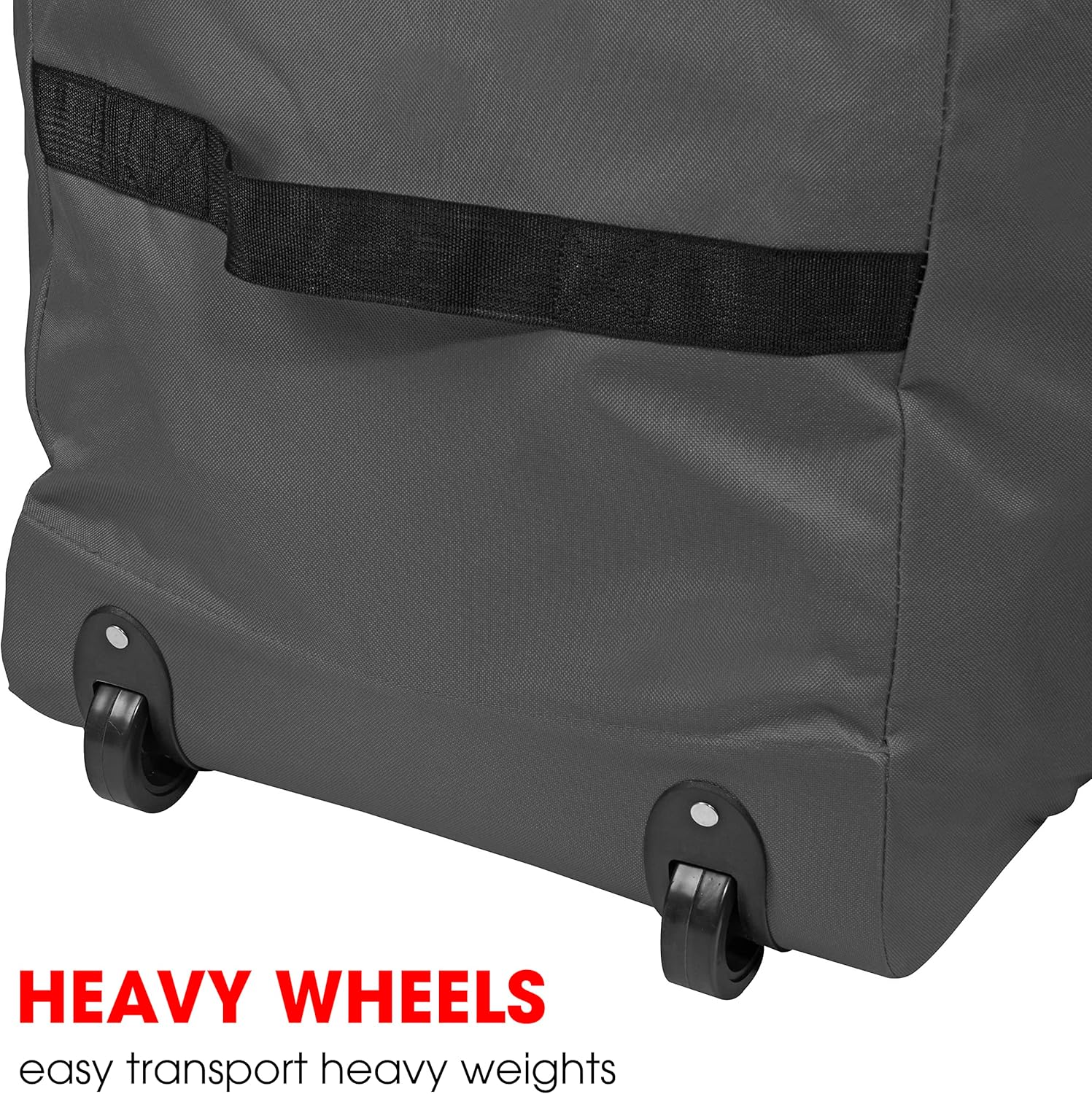 Primode Rolling Tree Storage Bag - Heavy Duty Container with Wheels | Fits Up to 7.5 Ft Disassembled Tree - Gray, 22" H x 16" W x 50" L