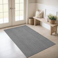 MatEssenz 3x5 ft Area Rug - Machine Washable Non-Slip Boho Rug for Living Room, Woven Rug for Bedroom, Dining Room, Home Office - Soft, Lightweight, Stain-Resistant, Soundproof - Grey