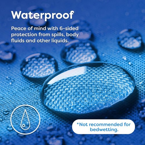 HOSPITOLOGY PRODUCTS Mattress Encasement - Hypoallergenic Bed Bug & Dust Mite Proof - Queen Size - Waterproof & Stretchable