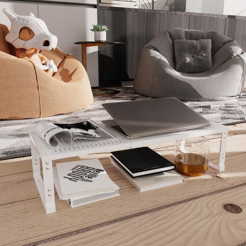 Jojocross Adjustable Expanable Stackable Spice Rack Shelf Pantry Storage Organizer for Kitchen Cabinet,Countertop,Bathroom and More.Space is no Longer Limited(2Packs/White/Large)