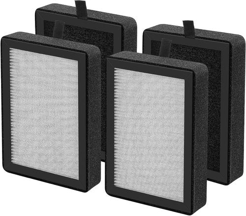 Levoit 4-Pack LV-H128 Replacement Filter - 3-in-1 Compatible Air Purifier Filters for LV-H128, PUURVSAS, ROVACS