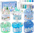 LAWOHO Snow Slime Kit - 6 Packs of Butter, Clear, Water & Cloud Slimes with Charms | Perfect Kids' Gift Set