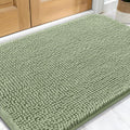 OLANLY Dog Door Mat - Absorbent Non-Slip Mud Mat for Indoor Use | 32x20, Quick Dry Chenille, Sage Green